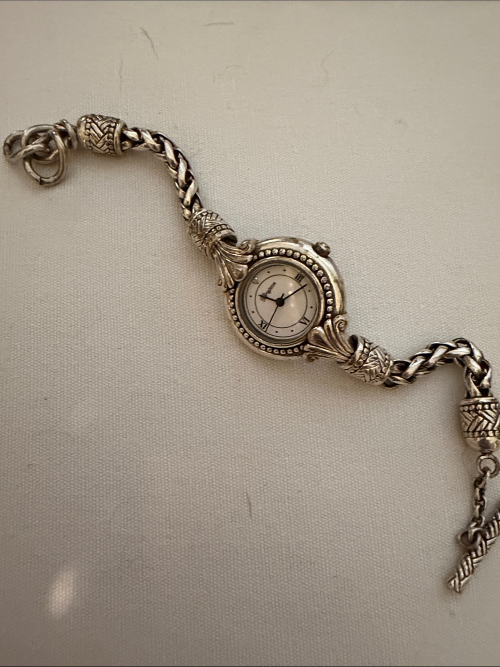Brighton Silver-Tone Braided Link Women's Watch